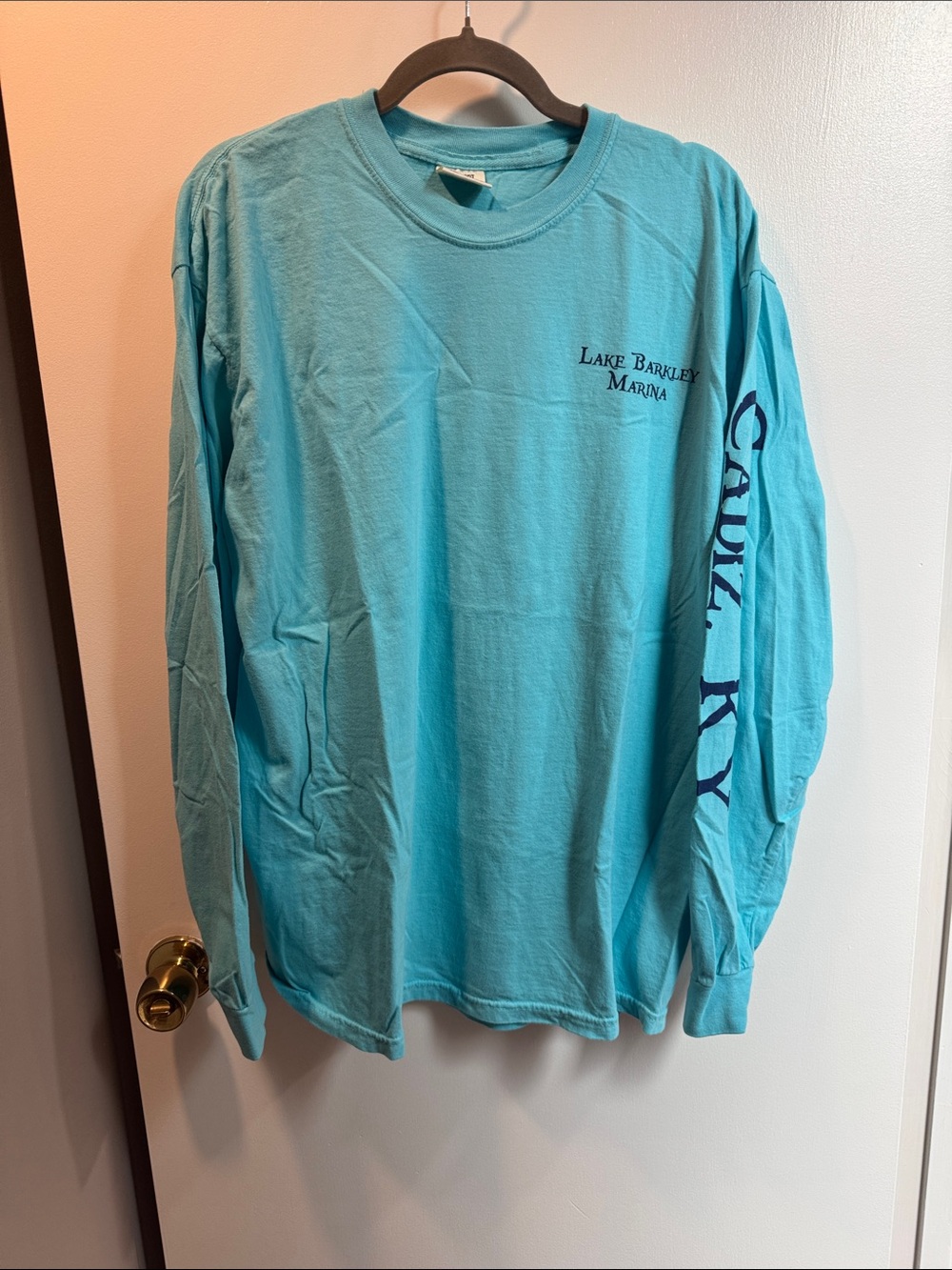 Lake Barkley Marina Turquoise Crewneck Tee